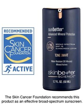 Skinbetter Science Sunbetter Tone Smart SPF 75 Mineral Sunscreen Lotion